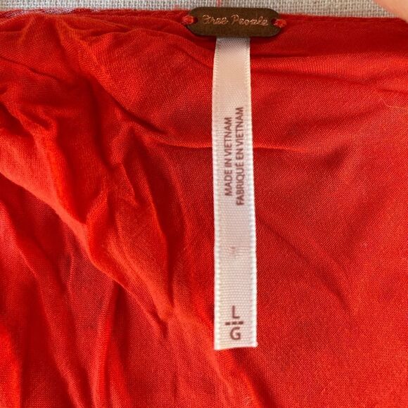 NWOT Free People Linen Blend One Shoulder Midi Dress Size L - Picture 9 of 9